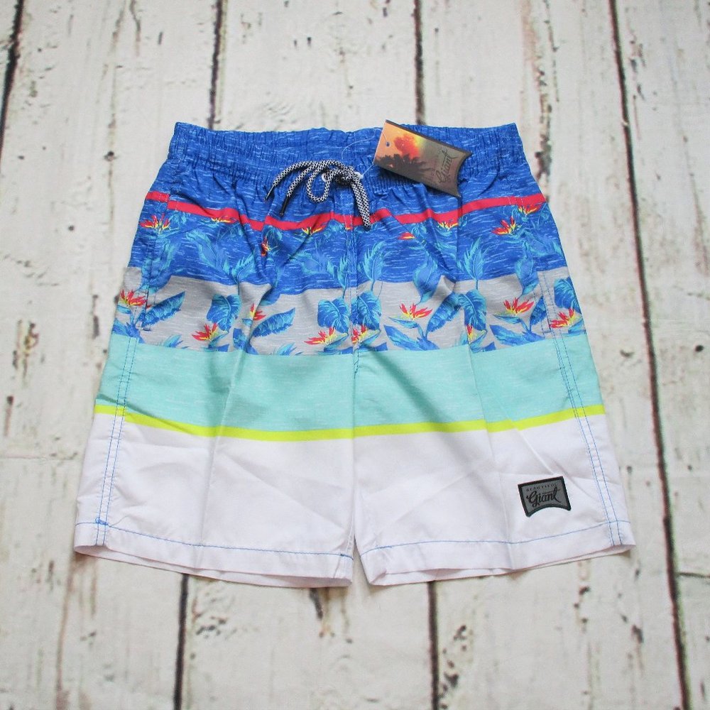 Beautiful Giant Tropical Island Swim Trunks